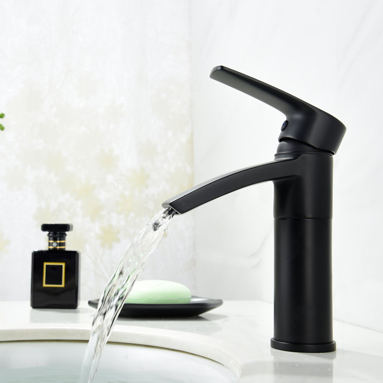 Ariana 7" Matte Black Swivel Spout Single-Hole Bathroom Faucet