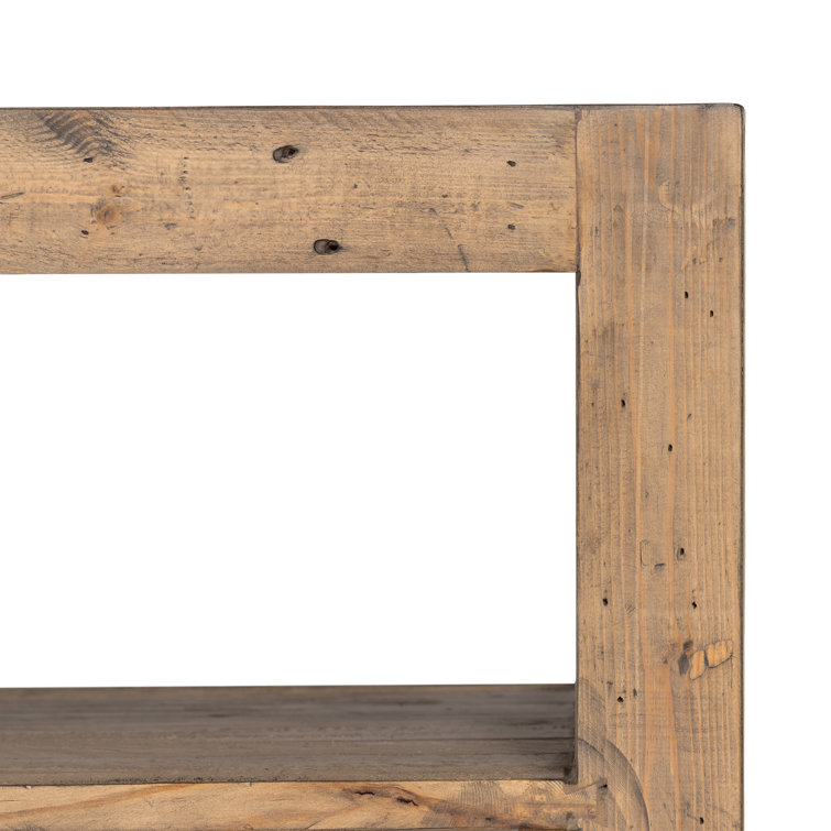 Sierra Rustic Natural Pine Outdoor Coffee Table with Storage