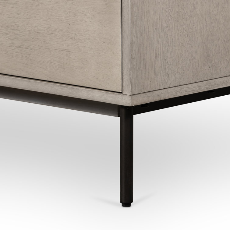 Contemporary Carly Double 6-Drawer Dresser in Grey Wash