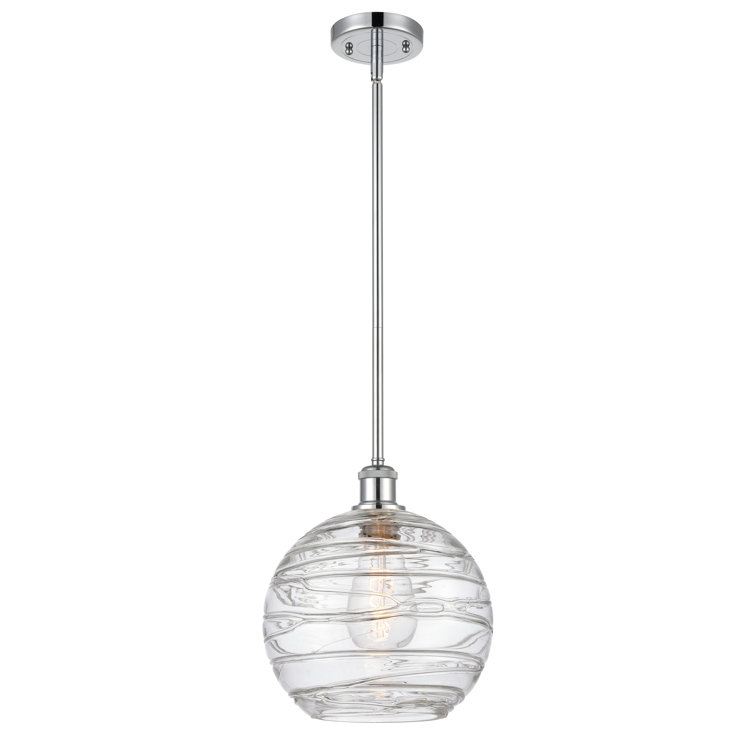 Polished Chrome Glass Mini Globe Pendant Light