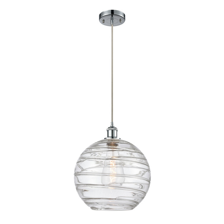 Polished Chrome Glass Mini Globe Pendant Light