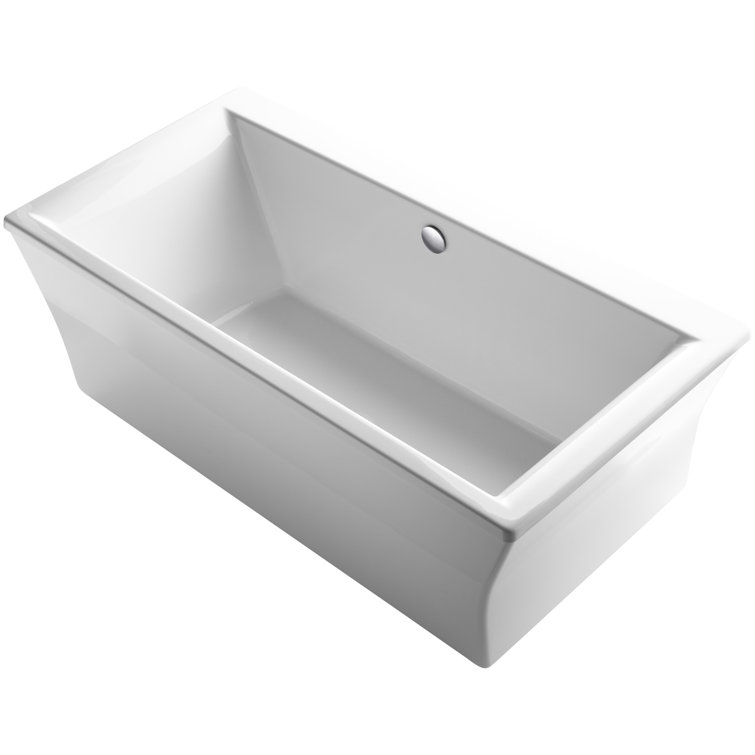 Stargaze 72" White Acrylic Freestanding Soaking Bathtub