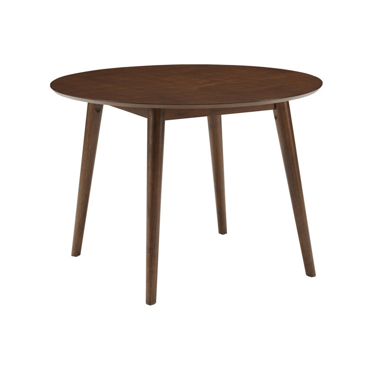 Mid-Century Modern Landon 47'' Round Mahogany Wood Dining Table