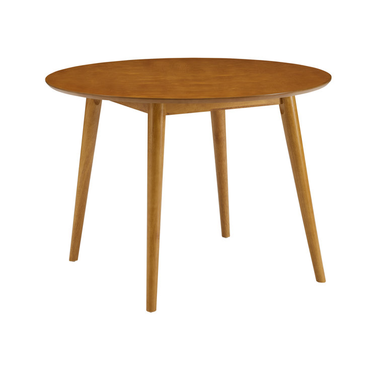 Acorn Round Rubberwood Mid-Century Modern Dining Table