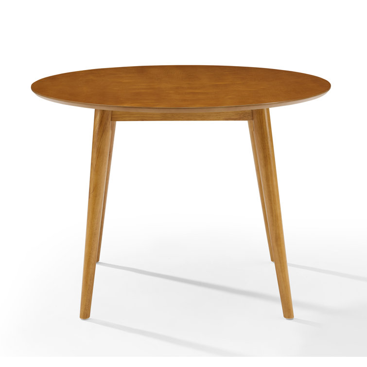 Acorn Round Rubberwood Mid-Century Modern Dining Table