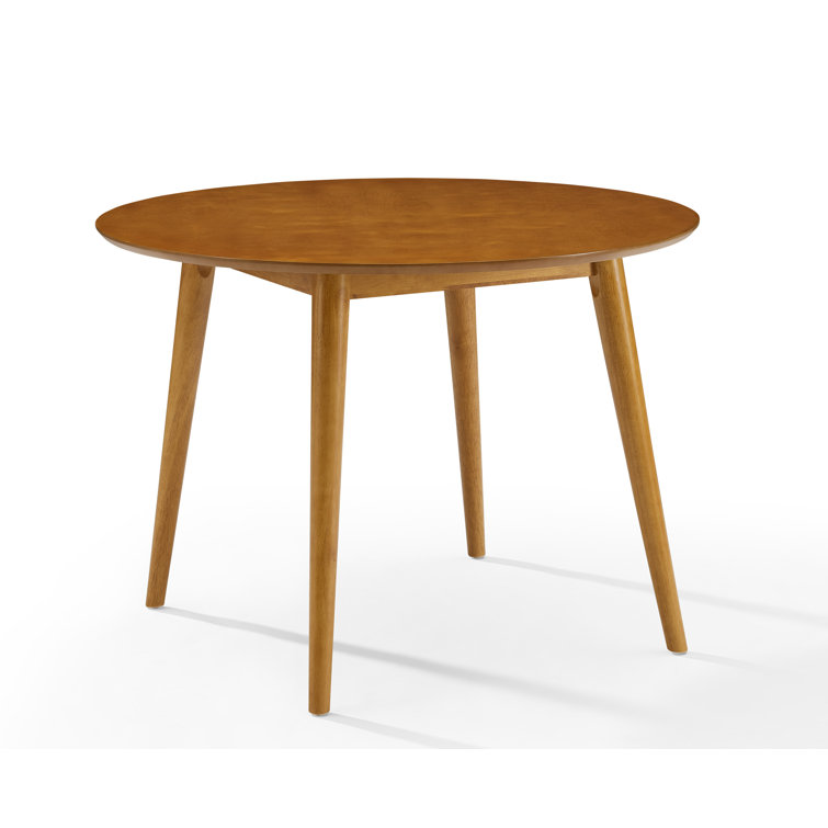 Acorn Round Rubberwood Mid-Century Modern Dining Table