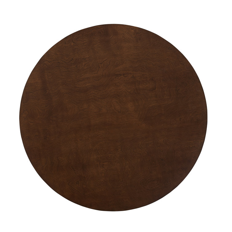 Mid-Century Modern Landon 47'' Round Mahogany Wood Dining Table