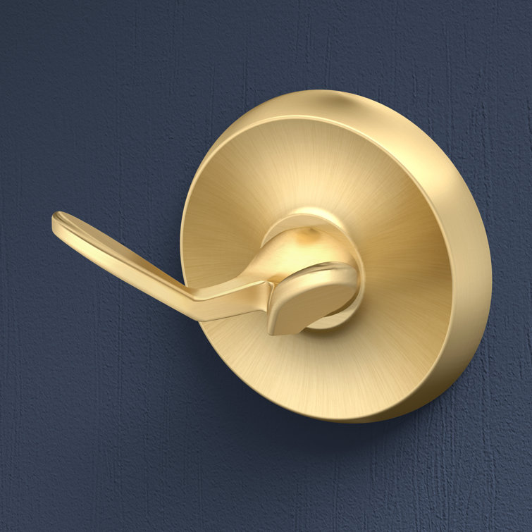 Brushed Brass Wall Mounted Double Robe Hook