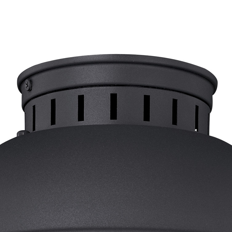 Harwich 10" Black Glass Outdoor Flush Mount Ceiling Light