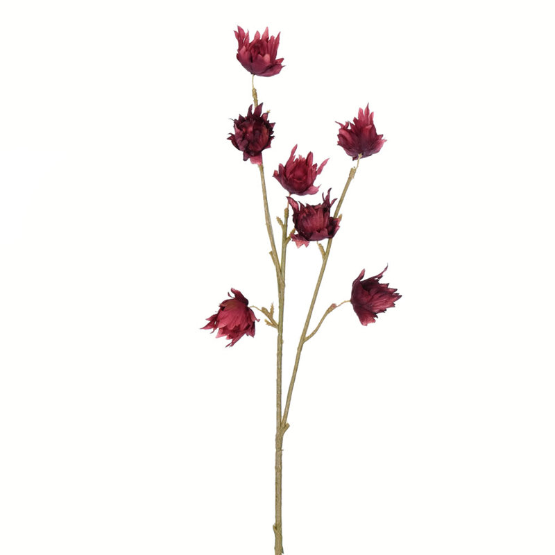 24" Burgundy Polyester Hibiscus Spray Centerpiece