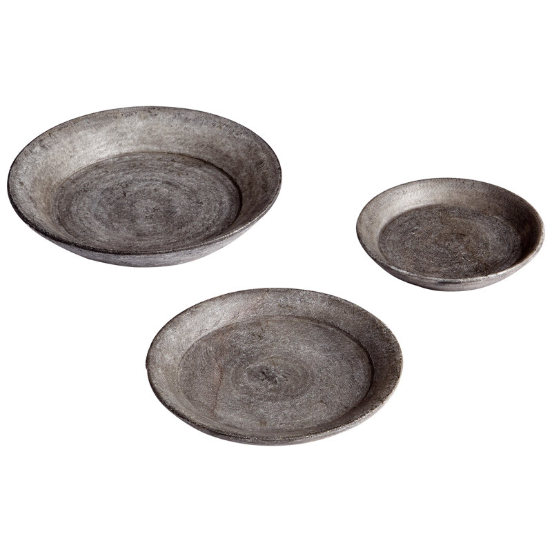 Contemporary Grey Marble 12" Square Decorative Tray