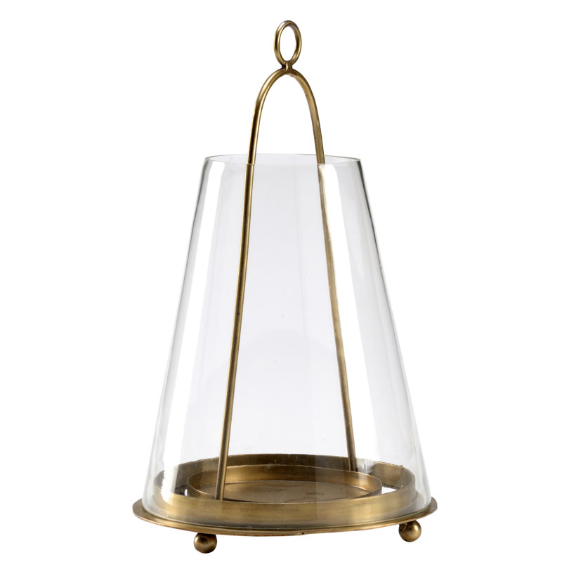 Rabat Hanging Brass Candleholder with Glass Shade