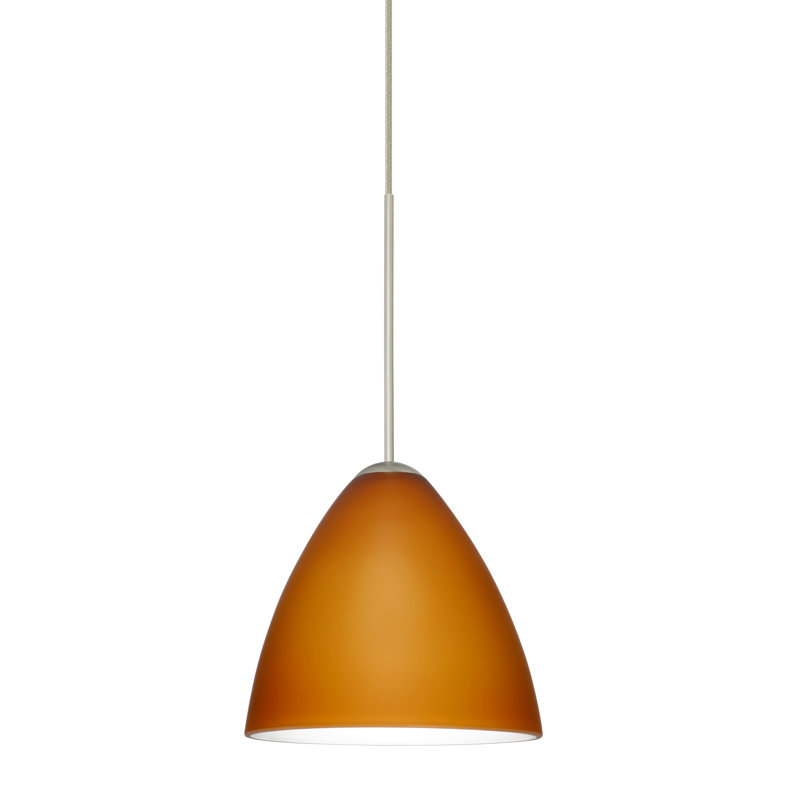 Mia Satin Nickel Opal Glass Mini Pendant Light