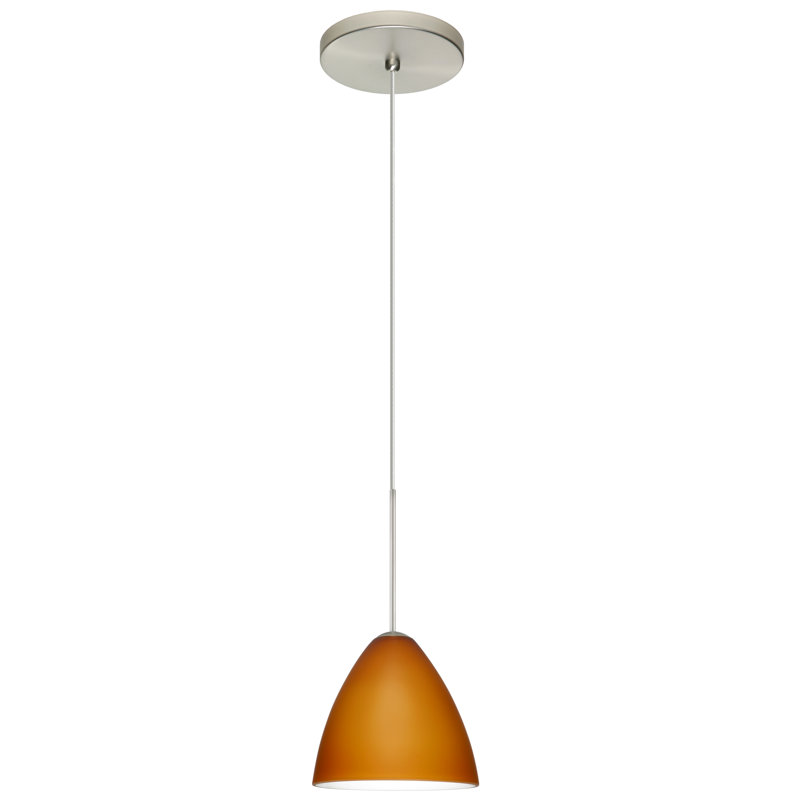 Mia Satin Nickel Opal Glass Mini Pendant Light