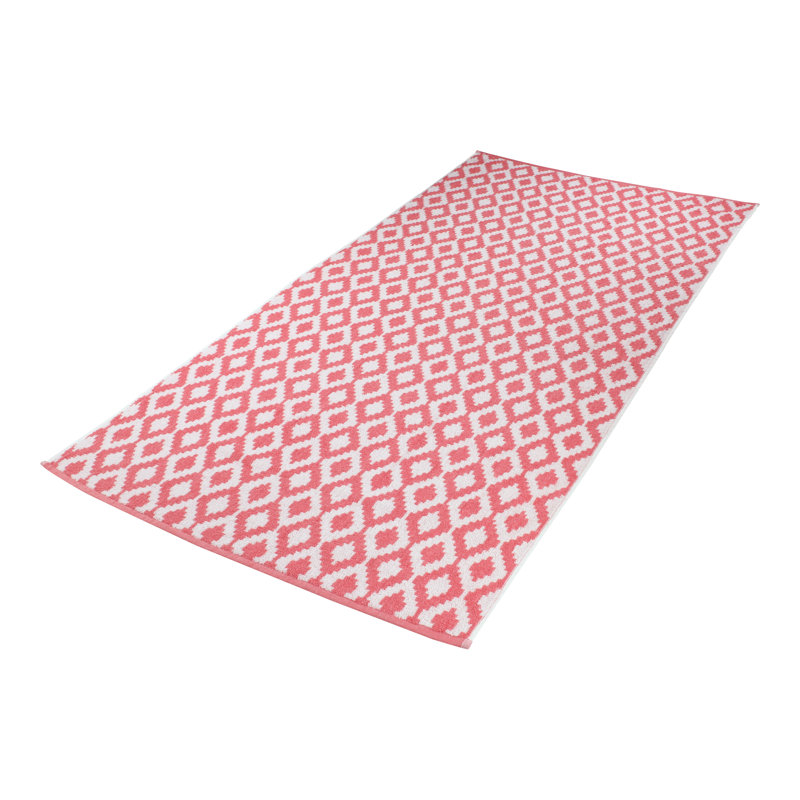 Fibertone Coral Diamond Print Antimicrobial Beach Towels, 60x30, Set of 4