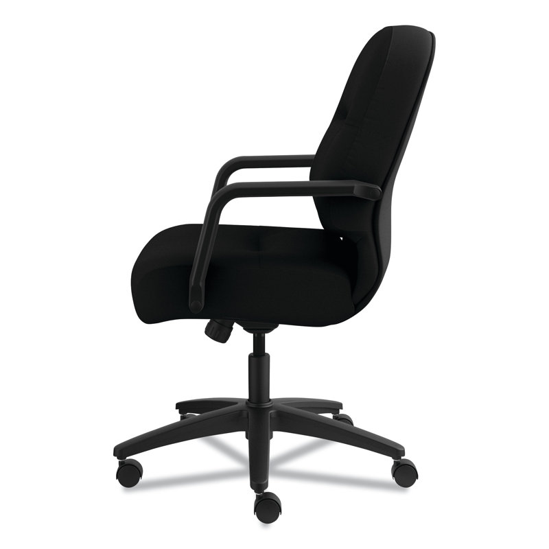 Pillow-Soft Managerial Mid-Back Swivel Task Chair in Black