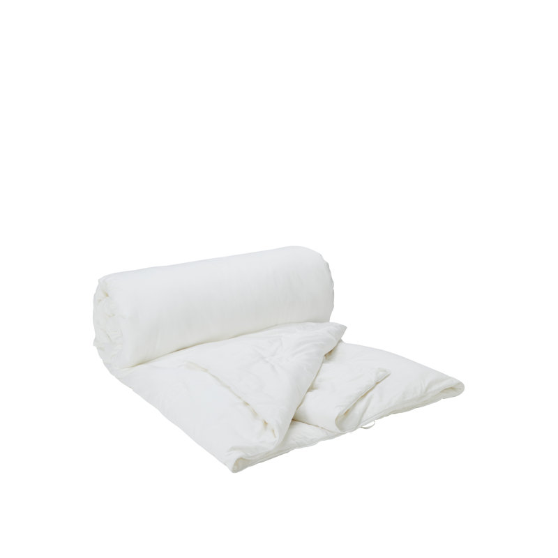 King Size White Cotton Comforter with Silk Filling