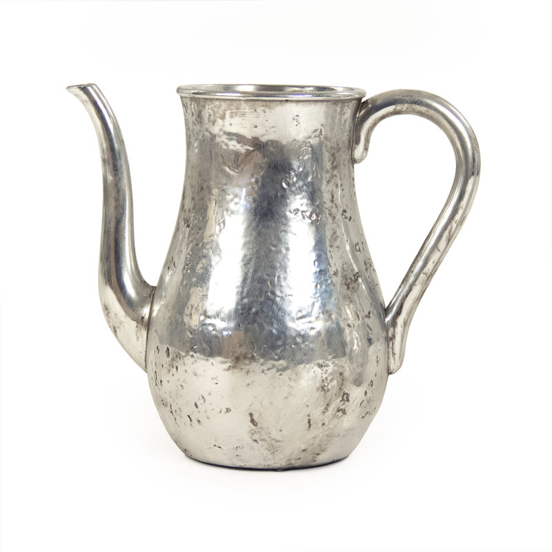 Elysian Distressed Silver Ceramic Beverage Pitcher
