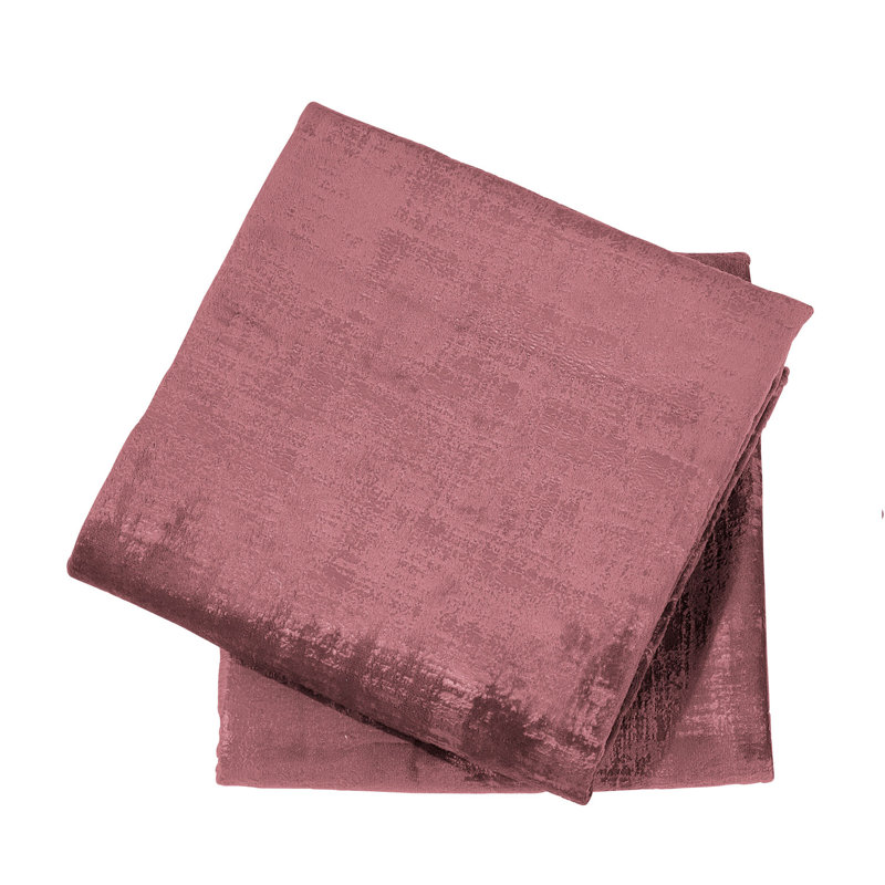 Withered Rose Textured Velvet Euro Square Pillow Covers Set