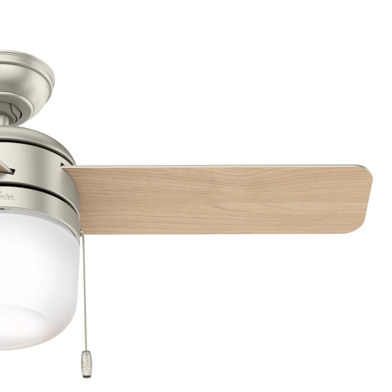42" Matte Nickel LED Ceiling Fan with Reversible Blades