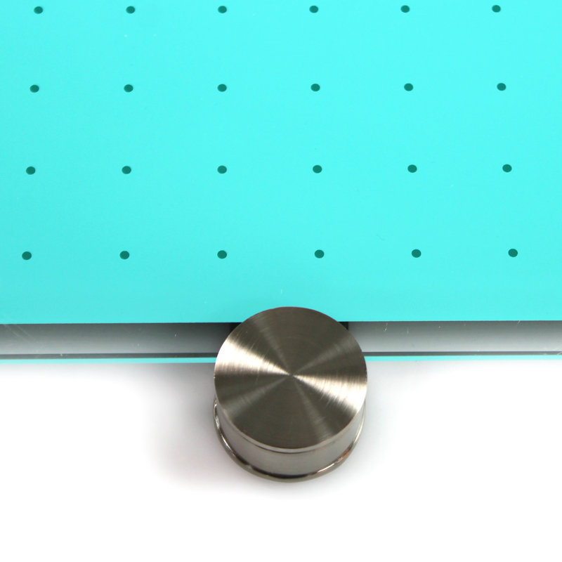 Teal Glass Magnetic Dry Erase Board 30" x 40" with Grid Design