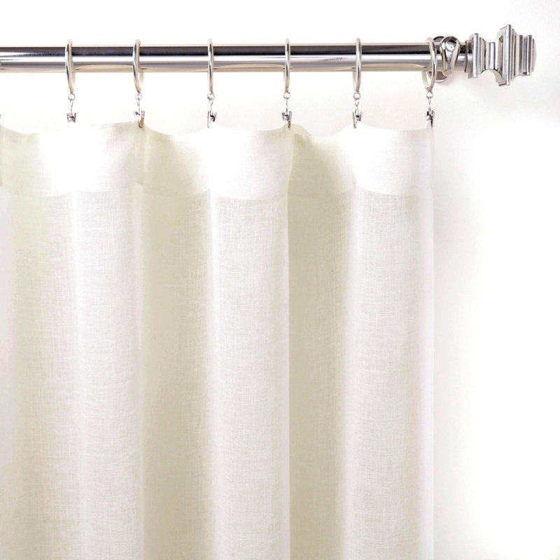 Square Satin Nickel Cast Steel Curtain Rod Finials Set