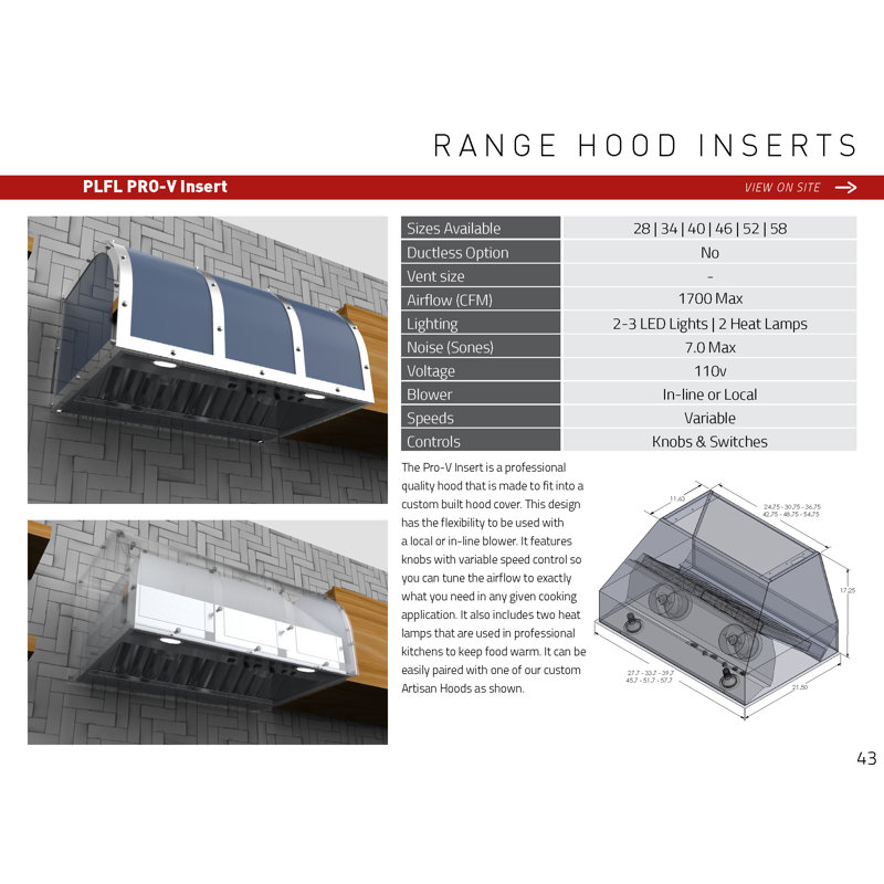 ProLine Range Hoods Range Hood Fan