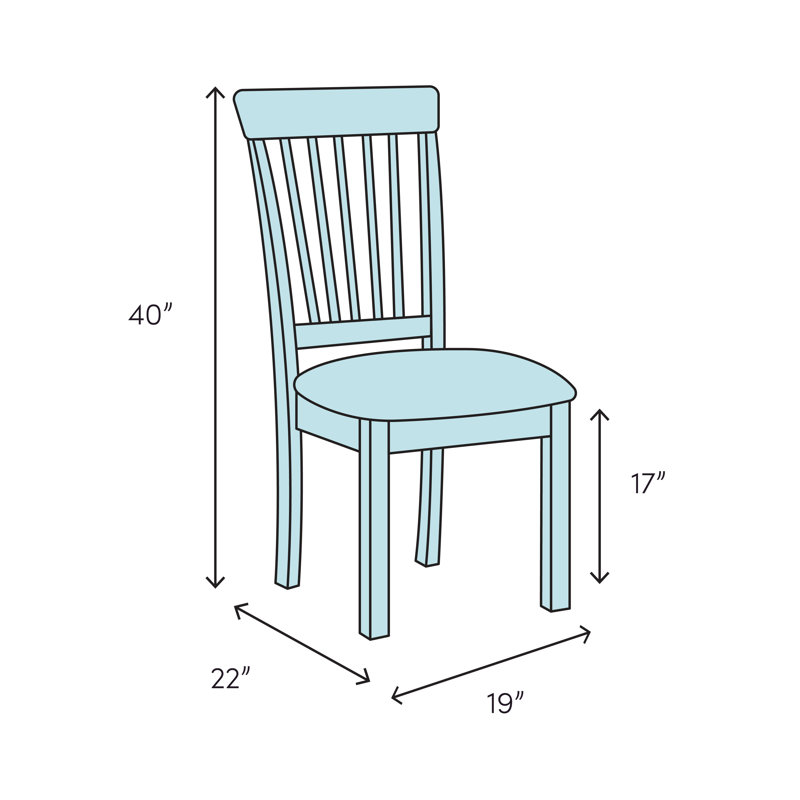 Rustic Walnut High Back Wooden Slat Side Chair