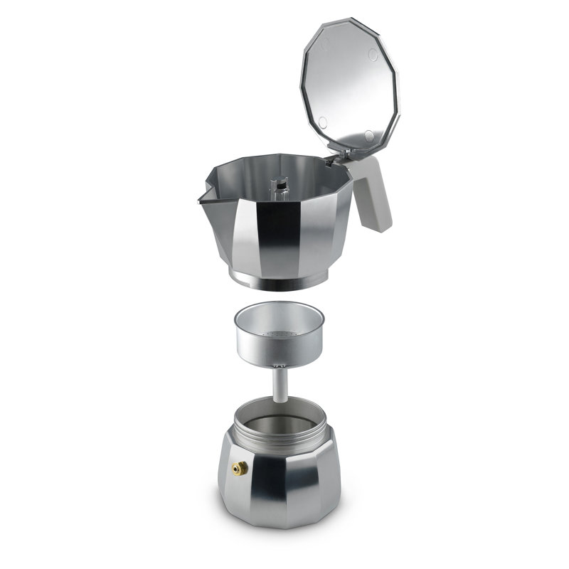 Stainless Steel 3-Cup Moka Espresso Coffee Maker