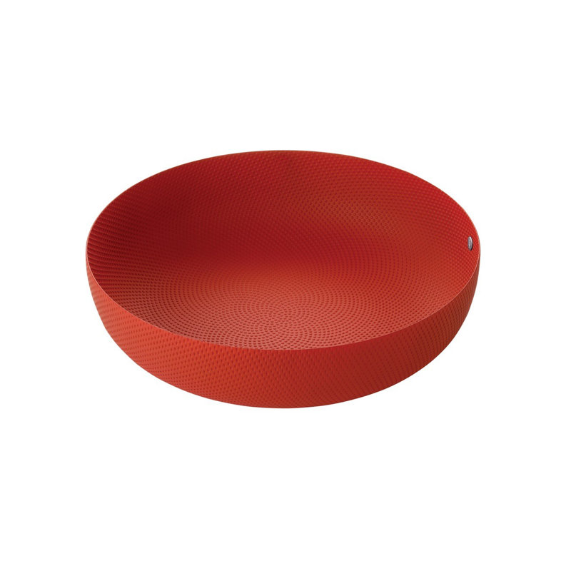 Gold Textured Round Plastic Decorative Basket