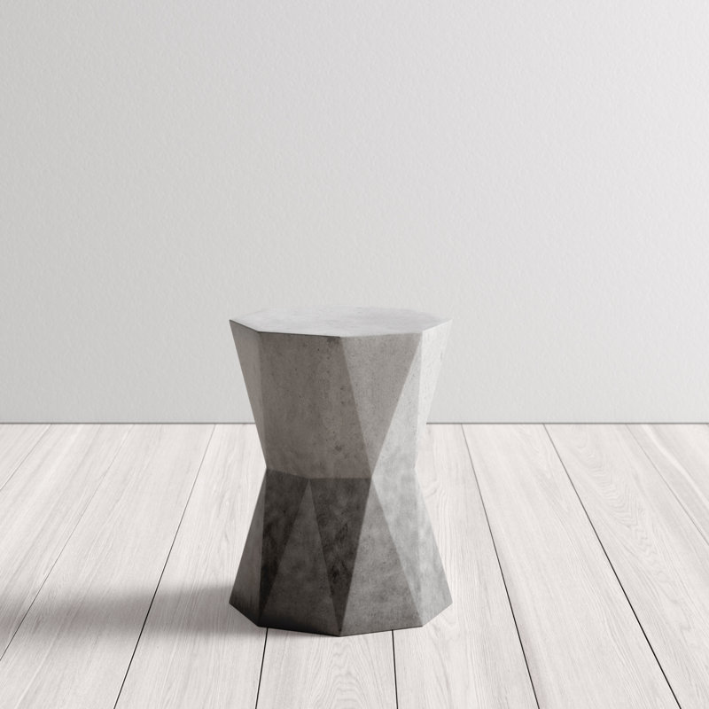 Jamari Octagonal Concrete Block End Table