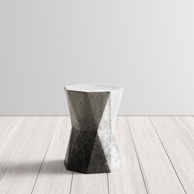 Jamari Octagonal Concrete Block End Table