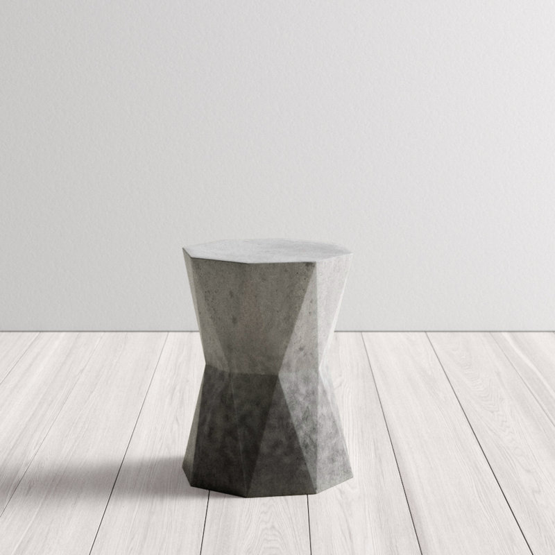 Jamari Octagonal Concrete Block End Table
