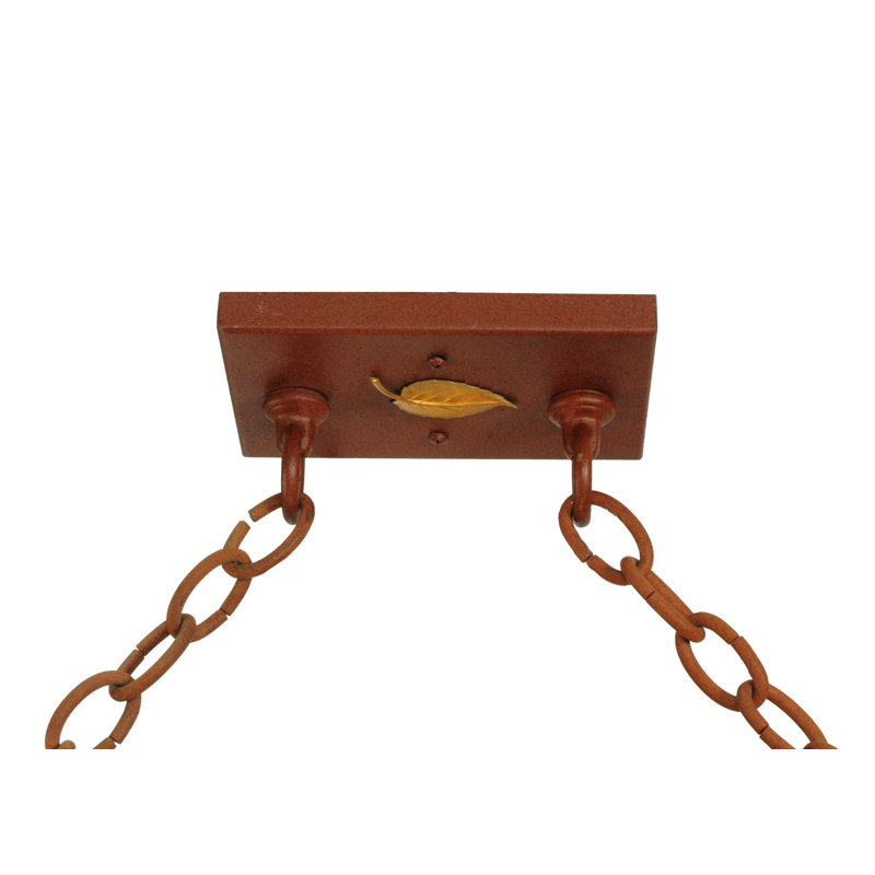 Sunset Scene Copper and Glass Island Pendant Light