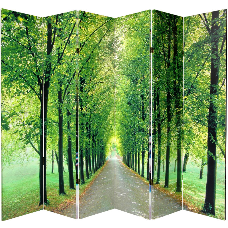 Path of Life 6-Panel Double Sided Canvas Room Divider