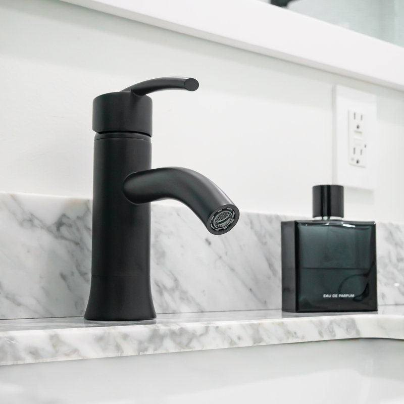 Elegant Modern Matte Black Nickel 7" Single-Hole Bathroom Faucet