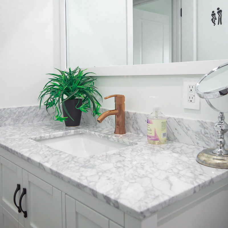 Waverly Elegant Polished Rose Gold Single-Hole Bathroom Faucet