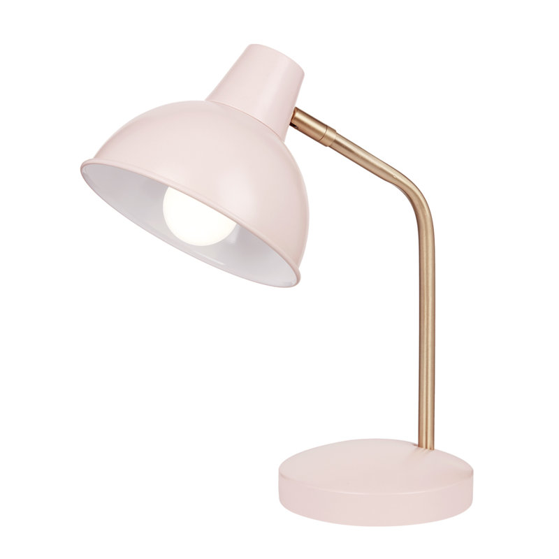 Matte Rose and Gold Adjustable Kids Desk Lamp