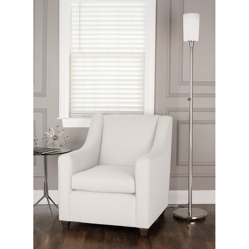 Nina 70.5'' Polished Nickel Floor Lamp with Frosted Glass Shade