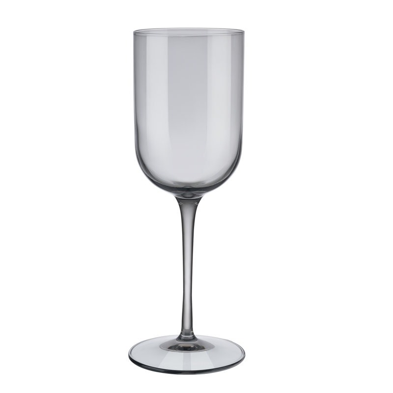 FUUM 9.5 oz Smoke Crystal White Wine Glass Set