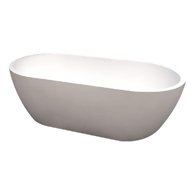 Sherwood 71'' White Acrylic Freestanding Soaking Bathtub