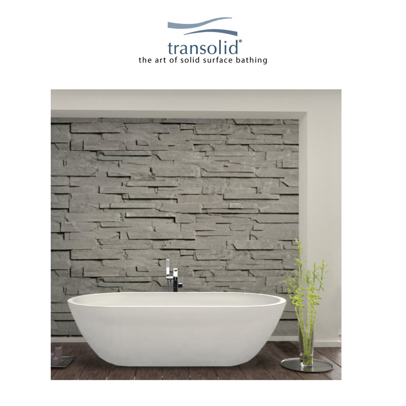 Sherwood 71'' White Acrylic Freestanding Soaking Bathtub