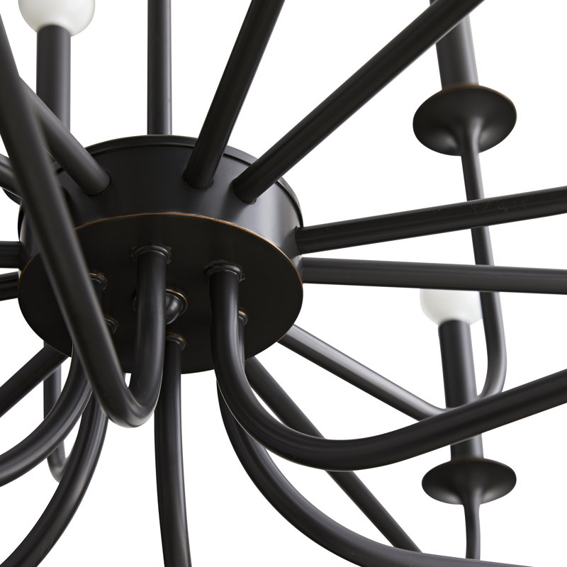 Bronze Sputnik 18-Light Double Tier Plug-In Chandelier