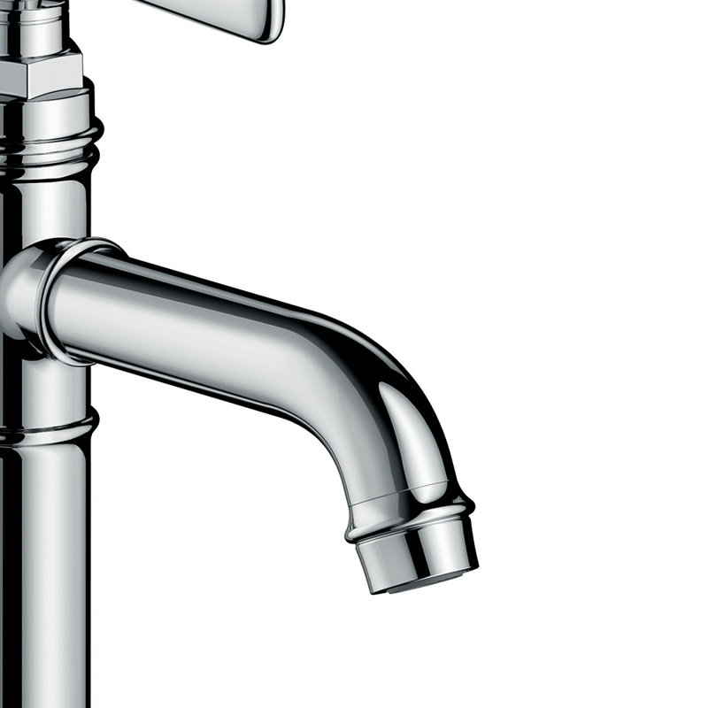 Modern Black Brass Single Hole Vessel Faucet, 9-inch