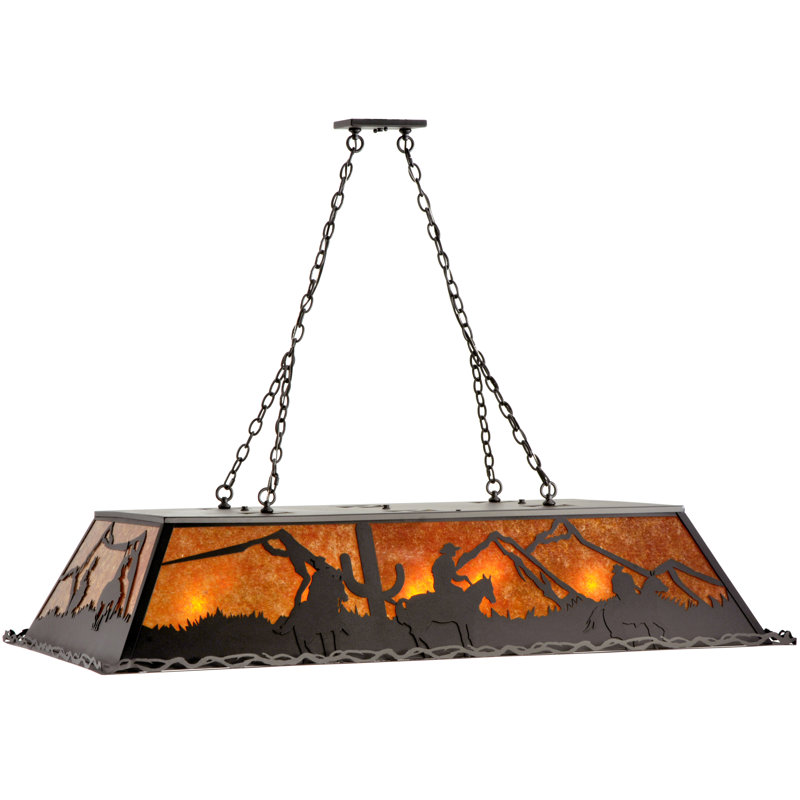 Black Globe 9-Light Island Pendant with Glass Accents