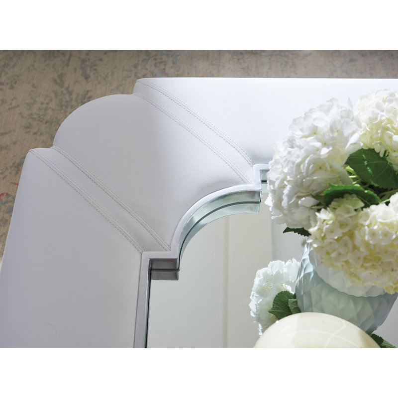 48" White Transitional Square Wood Cocktail Table