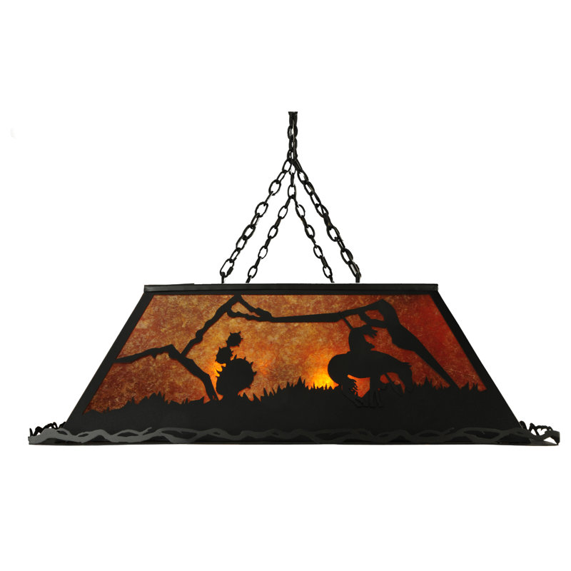 Black Globe 9-Light Island Pendant with Glass Accents