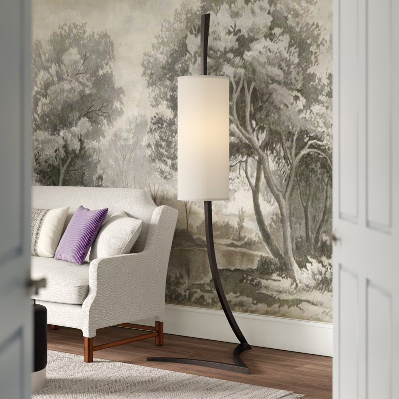 Scandinavian Inspired Mojave Antique Graphite 2-Light Floor Lamp
