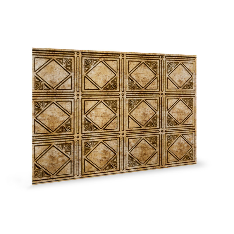 Bermuda Bronze 3D Embossed Tin Backsplash Panels