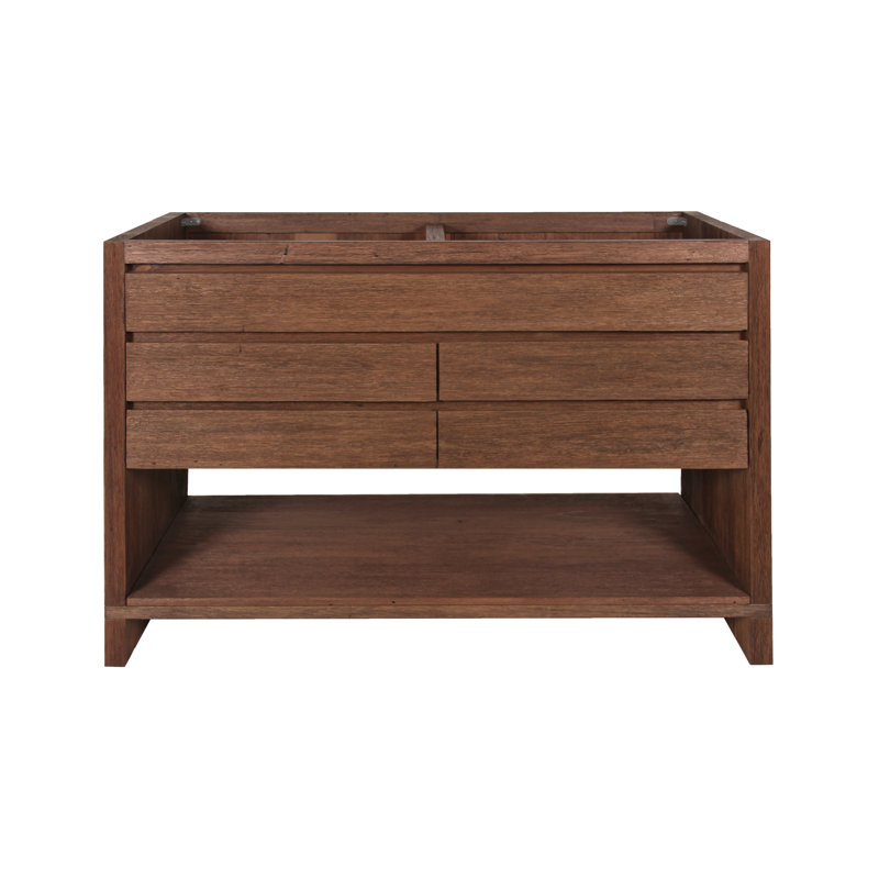 Refined Teak 48'' Double Free-Standing Vanity Base